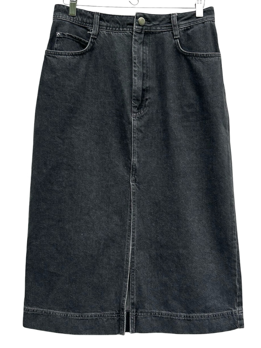 Treasure & Bond cotton midi denim skirt 10 32 - Picture 4 of 10